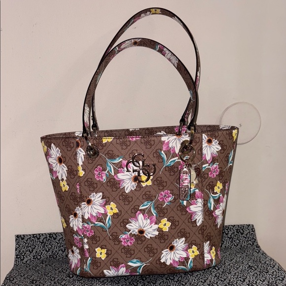 Floral Brown Tote Bag - Picture 1 of 6